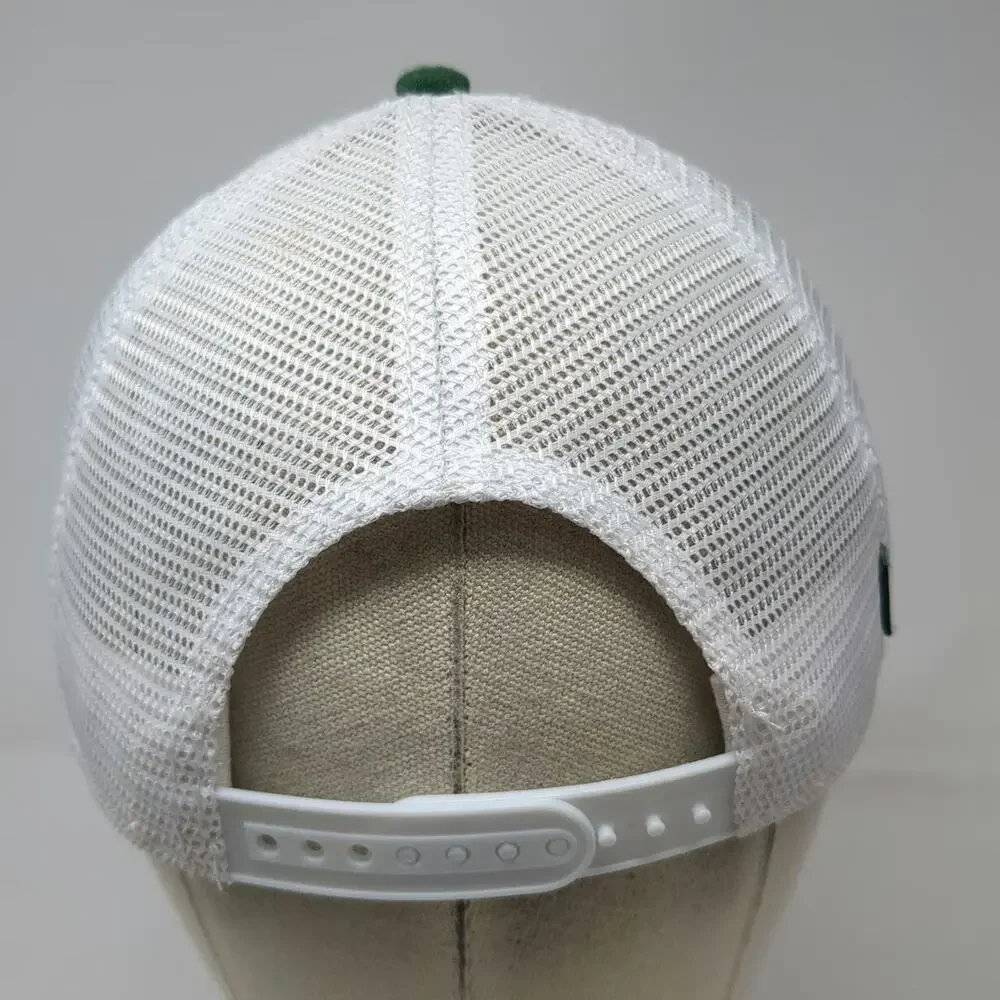 Legacy Trucker Hat Green White One Size Misty Mountain Camp Resort 1968 Trees